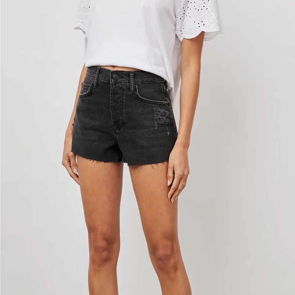 NWT Rails Black The Fairfax High Rise Cut Off Shorts Size 26
